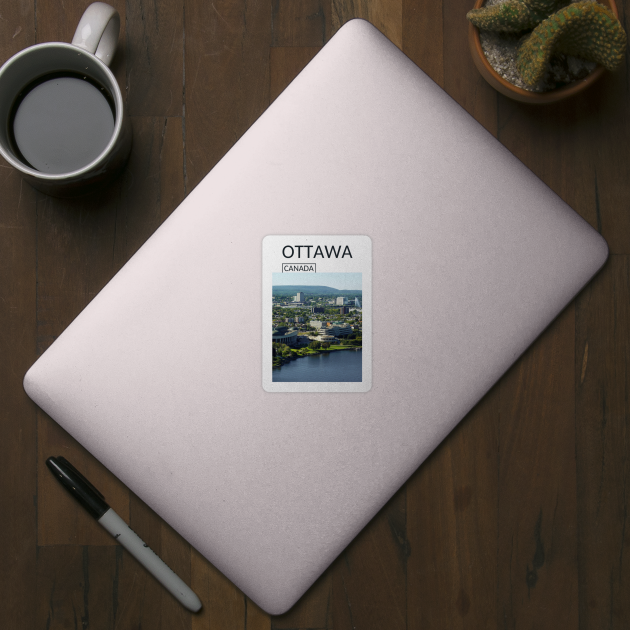 Ottawa Ontario Canada Skyline Urban Cityscape Gift for Canadian Canada Day Present Souvenir T-shirt Hoodie Apparel Mug Notebook Tote Pillow Sticker Magnet by Mr. Travel Joy